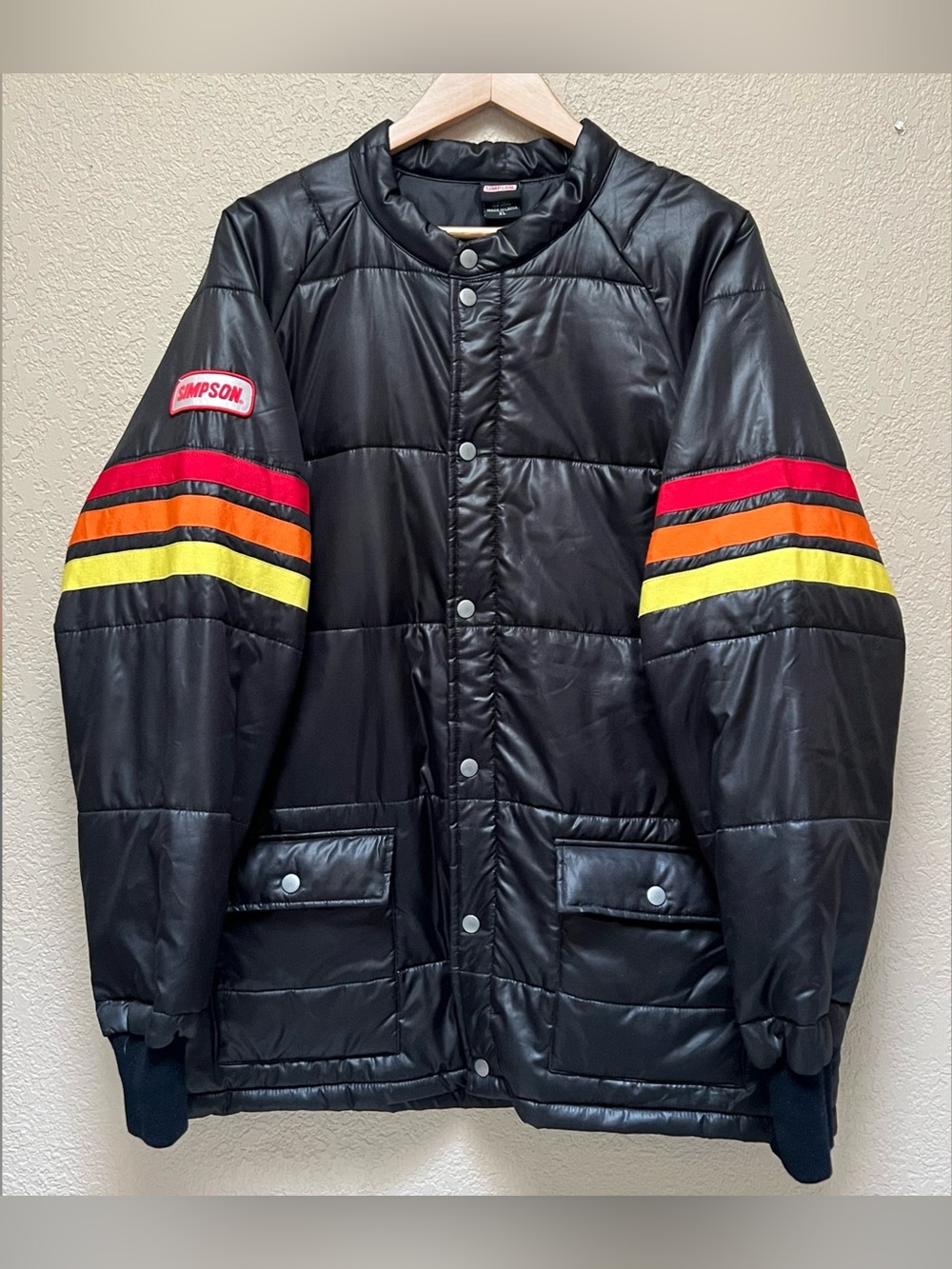 Simpson Men’s Racing Theme Snap Button Jacket Size-XL